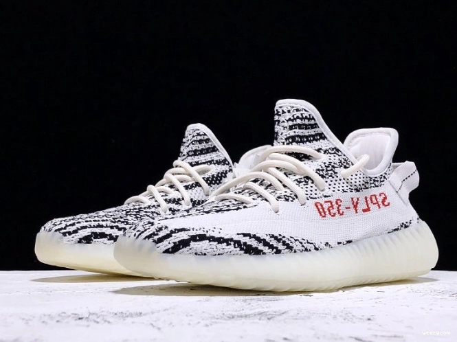 White V2 Boost 350 Black Adidas CP9654 Yeezy Zebra 1124
